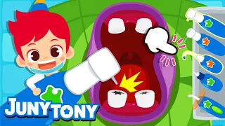 Dentist Game | Let's Be A Dentist | Dental Clinic Play | Role Play Songs for Kids | JunyTony