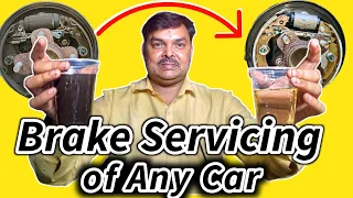 Brake Servicing of Any Car || Opening,Cleaning, Fitting & Adjusting of Handbrake & Footbrake || 2024