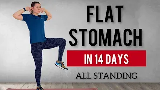 SLIM WAIST & FLAT BELLY WORKOUT/ALL STANDING /NON STOP/Home Workout