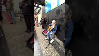 Ed Roland of Collective Soul greeting fans & busking on the streets before a show #shorts