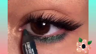 Изумрудный макияж глаз| Makeup eyes tutorial