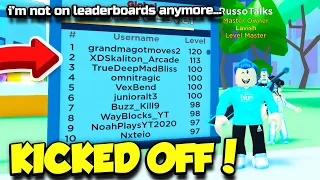 I WAS KICKED OFF THE TOP 100 LEADERBOARDS IN ARCADE EMPIRE... *SAD* (Roblox)