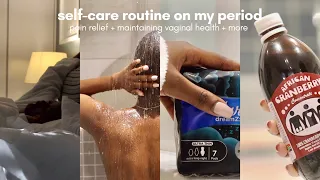 self care routine on my period | slower mornings, pain relief & maintaining coochie health