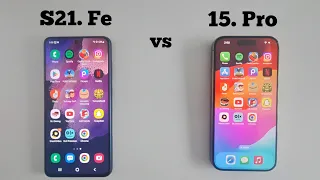 iphone 15 Pro vs Samsung S21 Fe || Speed Test