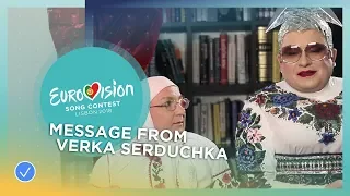 Verka Serduchka has a special message for MELOVIN from Ukraine