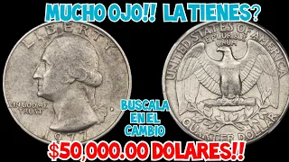 💸MUCHO OJO!! 👉SI TIENES UNA DE ESTAS PODRIAS TENER $50,000.00 DOLARES!!! 💸1977 25C D LA TIENES?💸