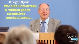 Gysi: Wie sich Demokratie & wählen gehen attraktiver machen lassen...