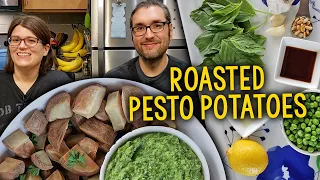 Recipe: Oil-Free Pesto Sauce With Roasted Potatoes (Vegan, Plant-Based)