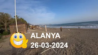 ALANYA ТЕПЛО ВЕРНУЛОСЬ 26 МАРТА 2024 ПОГОДА И МОРЕ СЕГОДНЯ