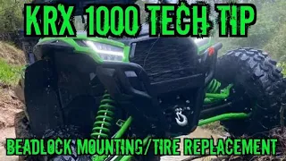 KRX 1000 - mounting new tires on your beadlocks