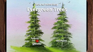 How to Paint EASY EVERGREEN TREES // Step by Step // With Yovette