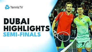 Djokovic Faces Medvedev, Rublev Battles Zverev | Dubai 2023 Semi-Final Highlights