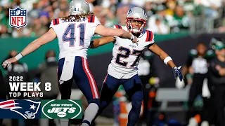 New England Patriots Highlights vs. New York Jets | 2022 Regular Season Week 8