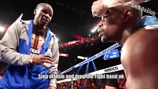 Floyd Mayweather funny corner moment BOP!