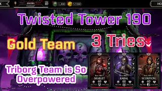 Twisted Tower 190 with Gold Team in 3 tries| Talent tree and Equipments