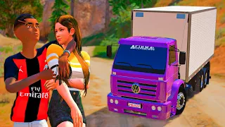 GTA 5 VIDA DE CAMIONERIO: FIZ UMA VIAGEM DE CAMINHAO COM MINHA NAMORADA