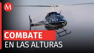 Despliegan helicóptero bomba para combatir incendios en la Sierra Sur de Oaxaca