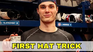 Juraj Slafkovsky scored his first NHL hat trick • Slafkovsky gets 1st NHL hat trick