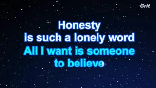 Honesty - Billy Joel Karaoke【No Guide Melody】