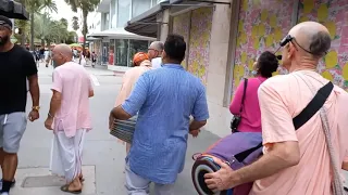 Harinam  Sankirtan with Adikarta Prabhu and Vicaru Prabhu at Miami Beach