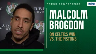 PRESS CONFERENCE: Malcolm Brogdon on Marcus Smart's "huge" impact in return vs. the Pistons