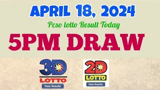 Lotto Result Today 5pm draw April 18, 2024 Swertres Ez2 PCSO#lotto