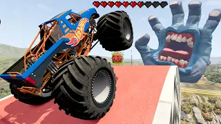 Monster Truck Madness #8 | Long Jumps and Crashes | BeamNG Drive - Griff's Garage