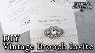 How to make elegant brooch wedding invitations | Wedding Invitation DIY | Eternal Stationery