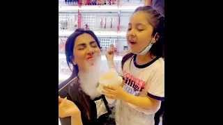 Fiza Ali with her daughter | cute viral video| #shorts