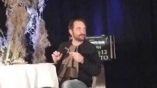 Mark Sheppard having dinner during his panel with Misha Collins Part 1