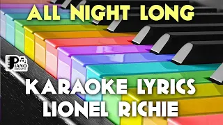 LIONEL RICHIE   ALL NIGHT LONG KARAOKE LYRICS VERSION HD