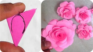 How To Make Beautiful Paper Rose Easy - DIY Roses Flowers / Paper Rose Crafts