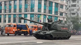 Возвращение военной техники с Парада 9 мая 2019 года.  Москва.