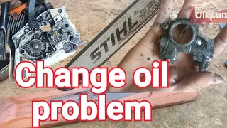 Chainshow Stihl ms-382 Mobil Oil Pump problem    change a Mobil che lou