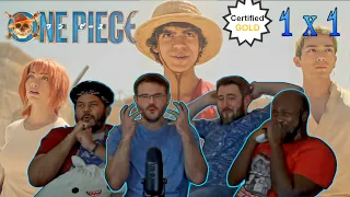 CONVERTING friends into STRAWHATS! Blind Reaction to One Piece 1x1 the live action