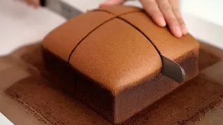 가장 완벽한 초코 카스테라 만들기 (두툼탱글~갈라짐 없는 비법! Chocolate Cotton Sponge Cake | Castella Recipe)