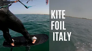 Kite foiling, Frigole, Apulia, Italy, Flysurfer Soul 10m, Hydrofoil