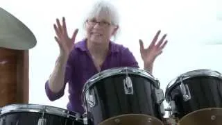 'Hand Jive' Drum Set Solo with Bare Hands only - Marilyn Donadt