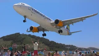 Skiathos Airport - Spectacular LOW Landings and Jet Blast!