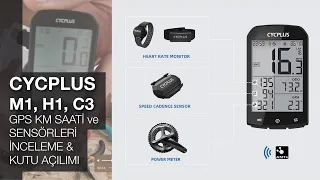 CYCPLUS M1 CYCLING COMPUTER, H1 HEART RATE, C3 SPEED&CADANCE ANT+ SENSORS UNBOXING AND REVIEW [2.7K]