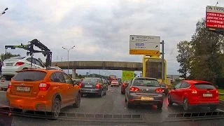 Driving in Moscow through the ring road