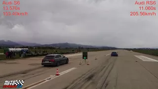 Audi S6 vs. Audi RS6 Drag Race 1/4M (402m), Drag Wars SK vs.CZ,Trenčín 16.9.2017,