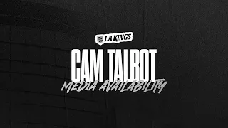 New LA Kings Goaltender Cam Talbot meets with the Media