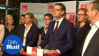 Germany's Social Democratic Party react to 'bitter' election defeat