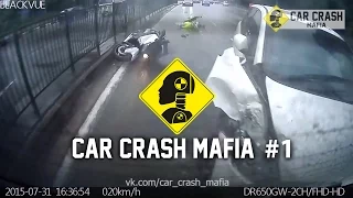 Car Crash Mafia 1 - Подборка аварий с мотоциклами, велосипедами, дтп, авто жесть, регистратор