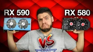 RX 580 vs RX 590: Qual é a MELHOR escolha? CONSUMO, PREÇO e TEMPERATURA em GAMES lado a lado