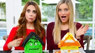 Gingerbread House Decorating Challenge! - HALLOWEEN EDITION ft iJustine!