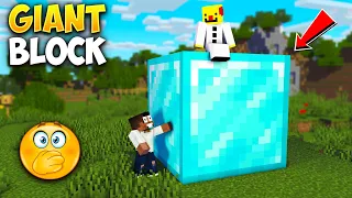 Minecraft, But Blocks are Giant || Minecraft Mods || Minecraft gameplay