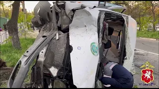 Полиция Севастополя проводит проверку по факту ДТП, в котором пострадали пассажиры маршрутки