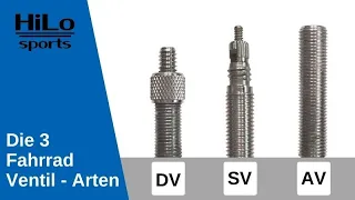 Fahrradventile Unterschiede | Die 3 Fahrradventil Arten | SV, DV, AV Ventile